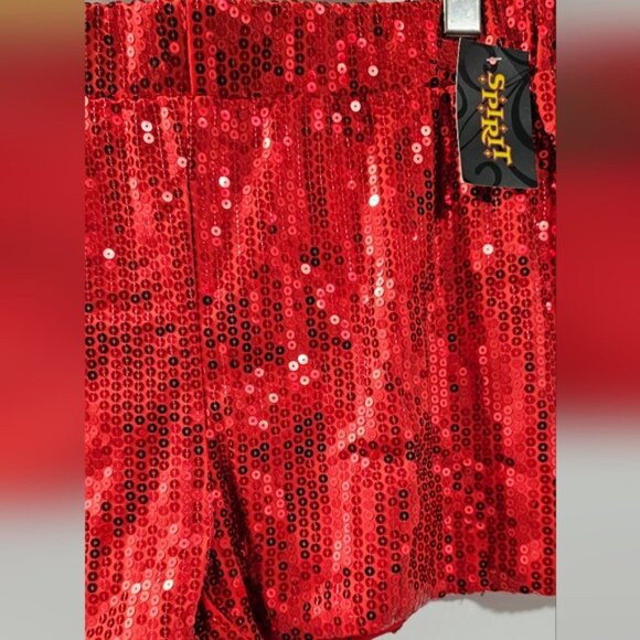 Red sparkle shorts red size xl - Picture 2 of 5